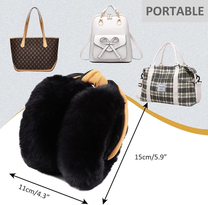 Peecabe Winter Women Earmuffs Faux Fur Girls Ear muffs Warm Unisex Kids Ear Covers Foldable Outdoor Boy Ear Warmers for Women - Image 5